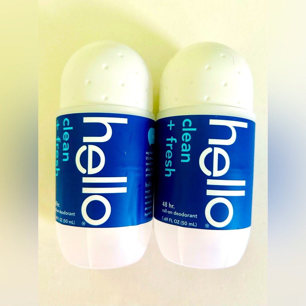 hello Clean & Fresh Roll On Deodorant, Aluminum Free Deodorant for Women + Men